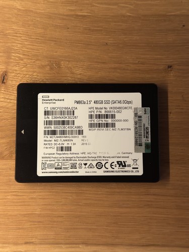 Hpe pm863a 480gb sata ssd - pm863a,