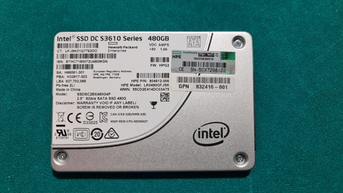 Intel ssd s3610 480gb hpe - dc,