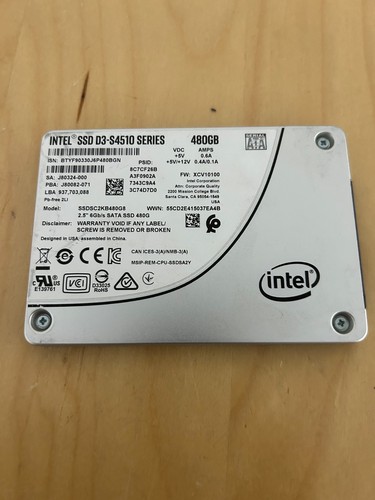 Intel ssd s4510 480gb - intel,